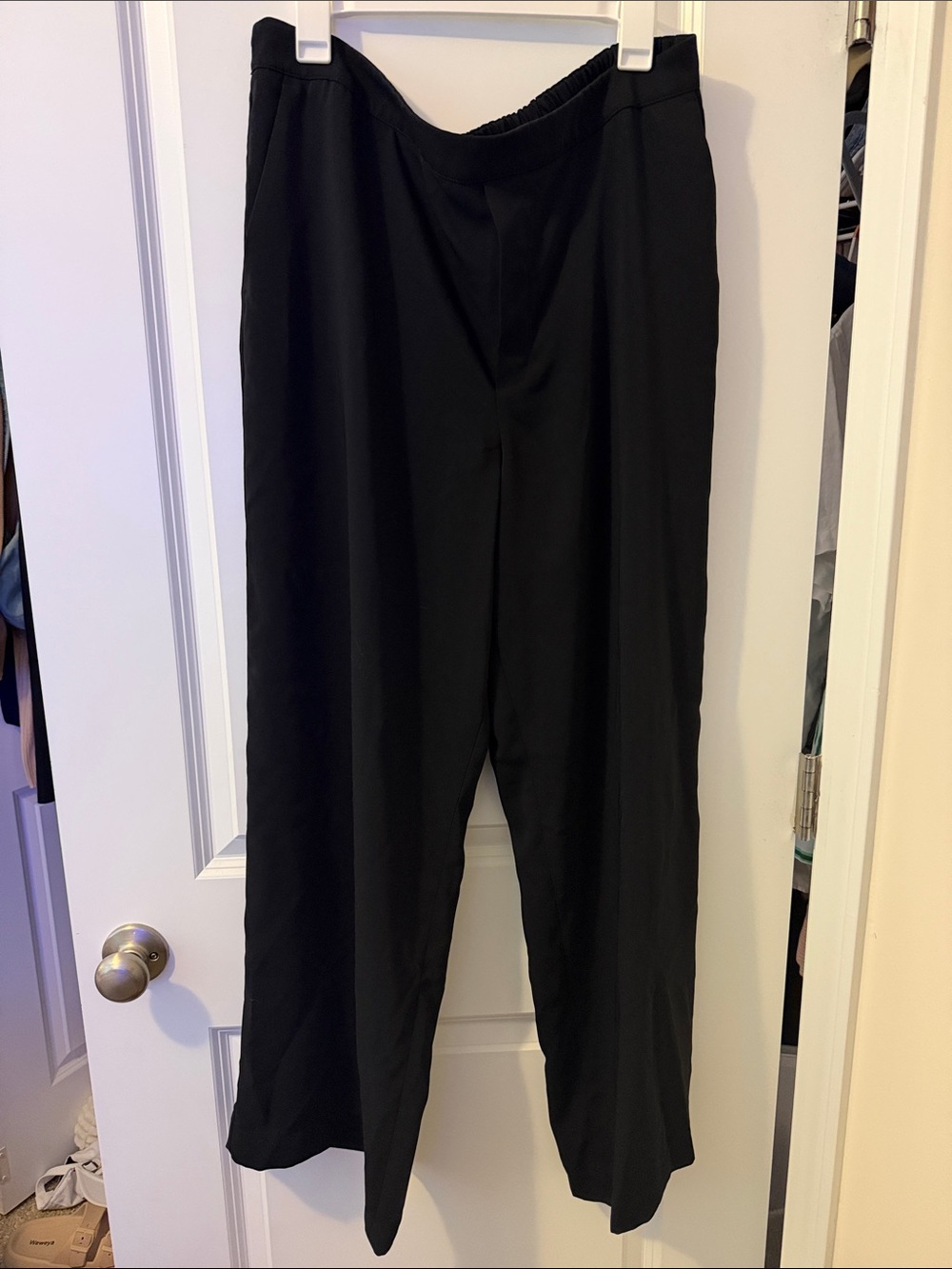 Madewell Black Wide-Leg Trousers